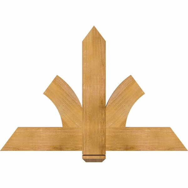 Ekena Millwork Redmond Rough Sawn Timber Gable Bracket, Western Red Cedar, 48"W x 32"H x 2"D x 6"F, 16/12 Pitch GBW048X32X0206RED00RWR - main
